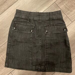 Frame Denim Charcoal Mini Skirt
